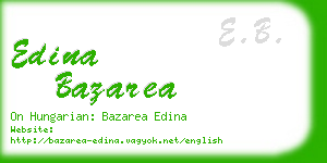 edina bazarea business card